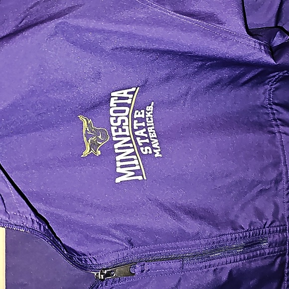Minnesota Mavericks mens sz large  windbreaker pullover hooded jacket!! Mint! - Picture 3 of 5